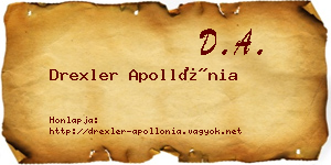 Drexler Apollónia névjegykártya